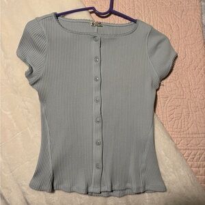 Free People Most Wanted Cardigan in Baby Blue